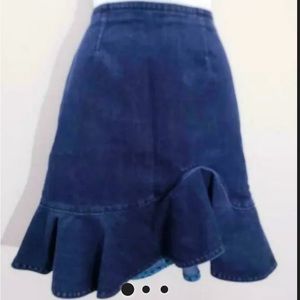 vintage anthropolgie denim skirt